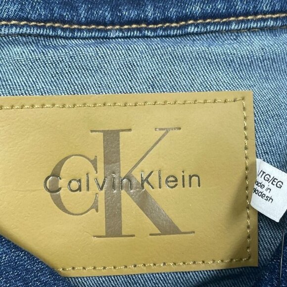 Calvin Klein Womens XL Denim Jacket Classic Style d0177 - Picture 3 of 9